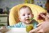 Little,Baby,Is,Eating,Broccoli,Vegetable,Puree.,Selective,Focus.,People.