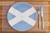 Dinner,Plate,With,The,Flag,Of,Scotland,On,It,For