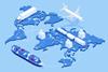 Global,Logistics,Network,Isometric,Illustration,Icons,Set,Of,Air,Cargo