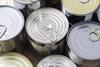 Tin,Silver,Cans,For,Tinned,Food,On,Wooden,Background