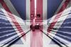 Empty,Supermarket,Shelves,In,The,Uk,Overlaid,With,Union,Jack,