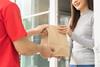 Delivery,Service,Asian,Young,Customer,Woman,Hand,Received,Cardboard,Box