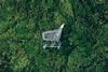 Shopping,Cart,On,Green,Grass,,Moss,Background.,Top,View.,Minimalism