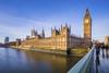 Houses,Of,Parliament,And,Big,Ben,With,River,Thames,On