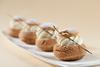 French,Traditional,Dessert,Choux,Pastry,Ball,With,Vanilla,Cream,And