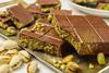 Pieces,Of,Dubai,Chocolate,Bars,With,Pistachios,And,Knafeh,On
