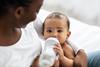 Cute,Little,African,American,Baby,Drinking,From,Baby,Bottle
