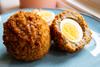 Traditional,Street,Food,In,Uk,,Stuffed,Fried,Hot,Scotch,Eggs