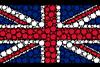 English,Flag,Mosaic,Made,Of,Apple,Icons,On,A,Dark