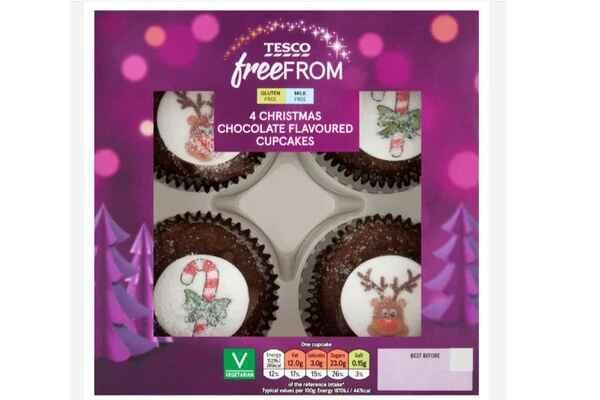 Tesco recalls Free From Christmas Chocolate Flavoured Cupcakes over