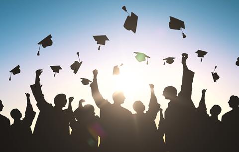 Education,,Graduation,And,People,Concept,-,Silhouettes,Of,Many,Happy