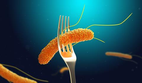 Salmonella,Food,Poisoning,,3d,Illustration