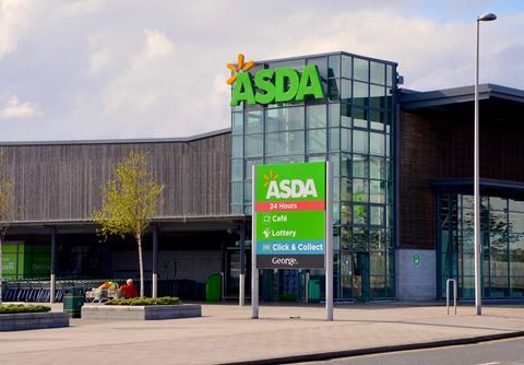Asda,Supermarket,,A,British,Chain,Of,Supermarkets.,Exterior,View,Of