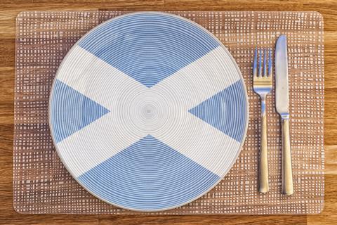 Dinner,Plate,With,The,Flag,Of,Scotland,On,It,For