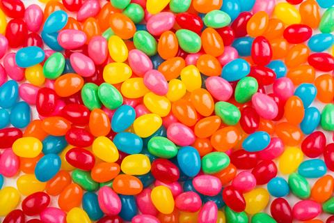 Bright,,Colorful,Jellybeans,In,Red,,Green,,Pink,,Blue,,Yellow,And