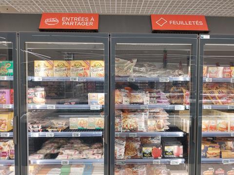 French supermarket fridge