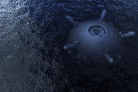 Concept,Of,Hidden,Threat,Or,Danger.,Naval,Mine,In,The