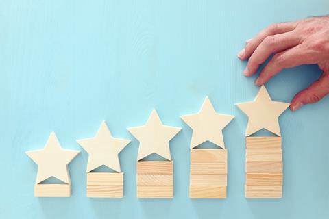 Business,Concept,Image,Of,Setting,A,Five,Star,Goal.,Increase