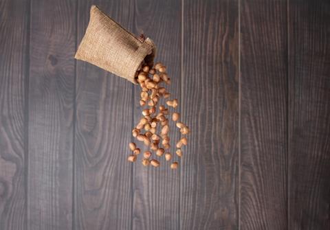 Peanut,Flying,In,Sack,Bag,,Brown,Grain,Peanuts,Throw,Abstract