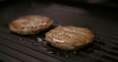 Grilled Cultivated Chicken Burger Patties (100% Cultivated Meat)