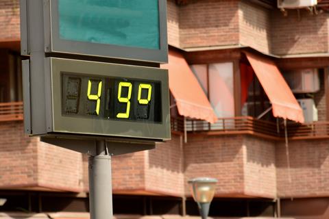 Thermometer,On,The,Street,Marking,49,Degrees,In,Summer