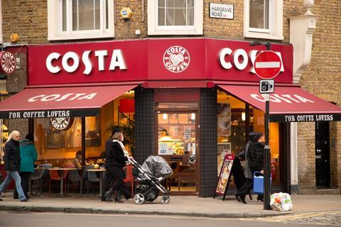London,-,January,27th:,Costa,Coffee,Shop,On,January,27th,