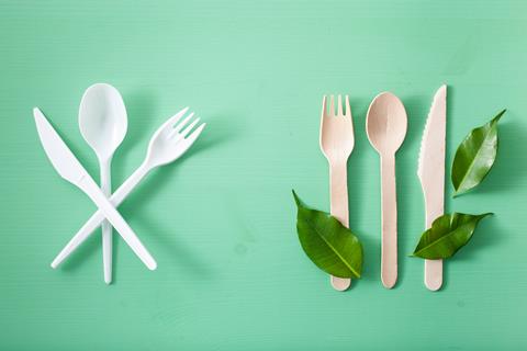 Harmful,Plastic,Cutlery,And,Eco,Friendly,Wooden,Cutlery.,Plastic,Free