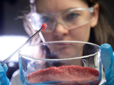 Cell cultivated meat in a lab