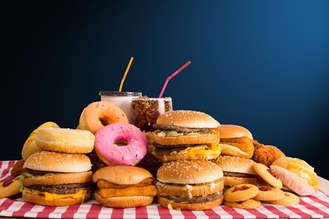 Pile of junk food