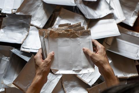 Milk,Carton,Packages,Collected,For,Recycling.