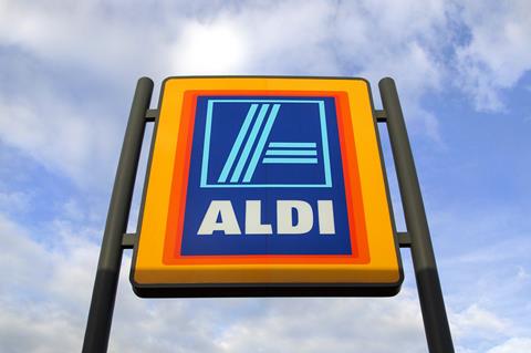 Swansea,,Uk:,May,2016:,Commercial,Sign,Of,Aldi,Store,Against