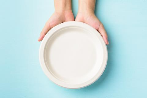Biodegradable,Plate,,Compostable,Plate,Or,Eco,Friendly,Disposable,Plate,Holding