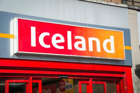 London-,February,,2019:,Iceland,Foods,Store,Exterior,Logo,On,High