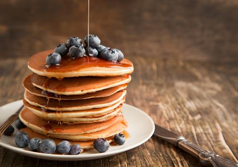 Stack,Of,Pancakes,With,Fresh,Blueberry,And,Maple,Syrup